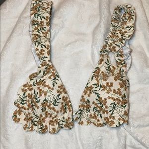 Floral bathing suit top